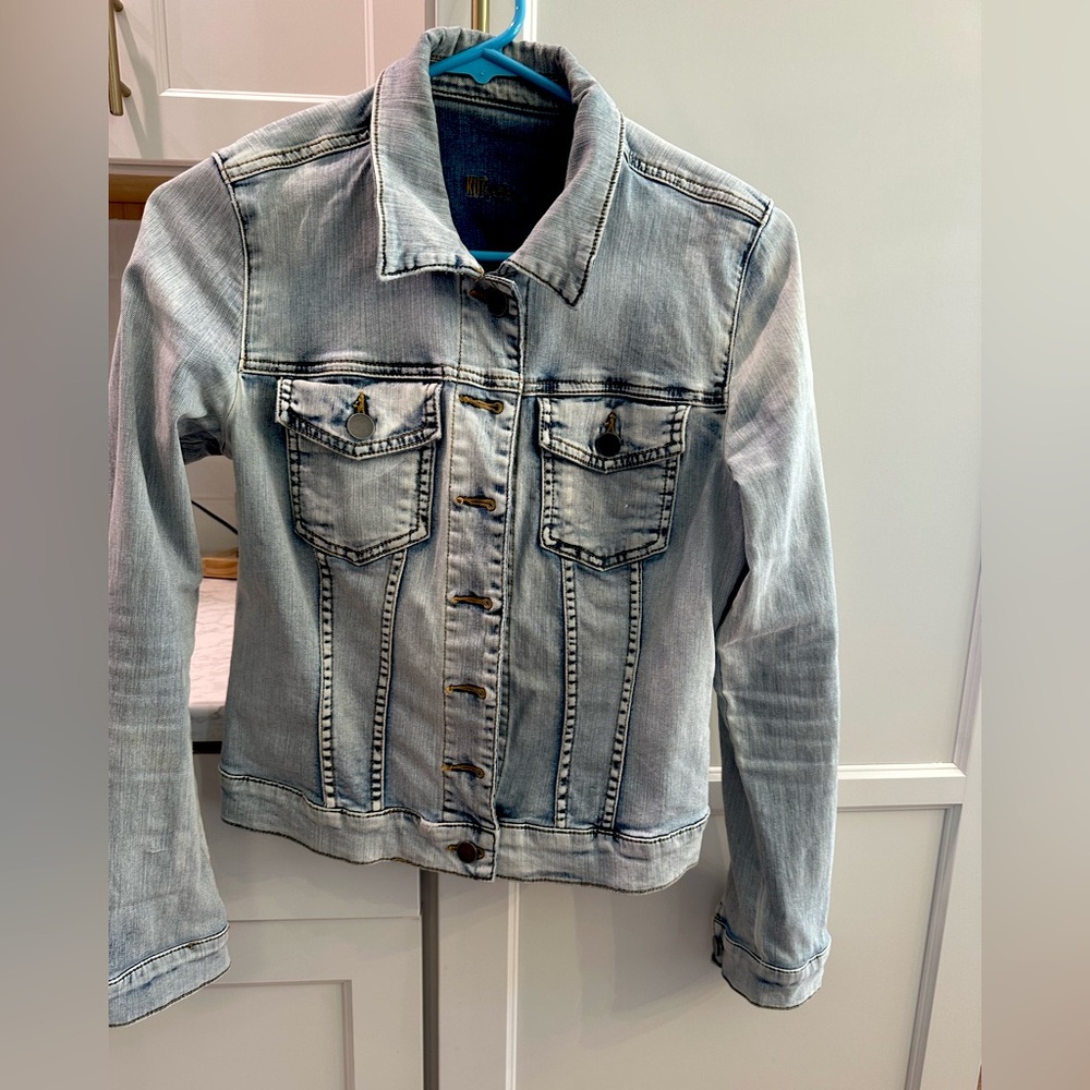 Women's Distressed Denim Jacket.